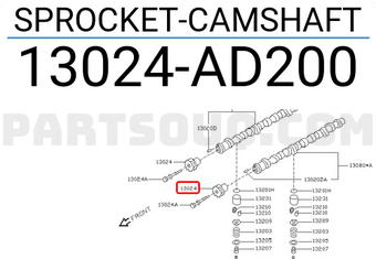 Nissan 13024AD200 SPROCKET-CAMSHAFT