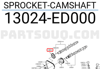 Nissan 13024ED000 SPROCKET-CAMSHAFT
