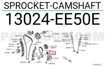 Nissan 13024EE50E SPROCKET-CAMSHAFT
