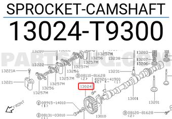 Nissan 13024T9300 SPROCKET-CAMSHAFT