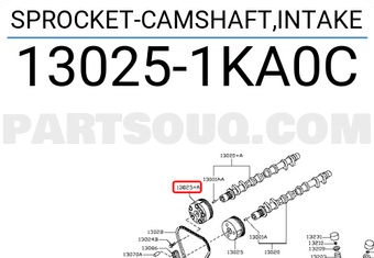Nissan 130251KA0C SPROCKET-CAMSHAFT,INTAKE
