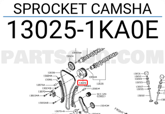 Nissan 130251KA0E SPROCKET CAMSHA