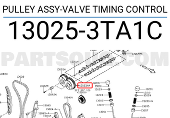 Nissan 130253TA1C PULLEY ASSY-VALVE TIMING CONTROL