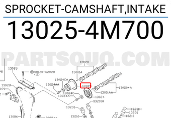 Nissan 130254M700 SPROCKET-CAMSHAFT,INTAKE