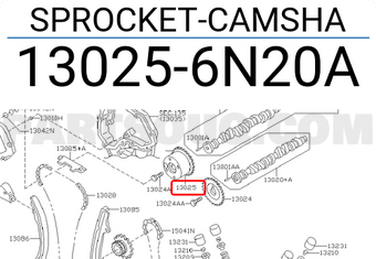 Nissan 130256N20A SPROCKET-CAMSHA