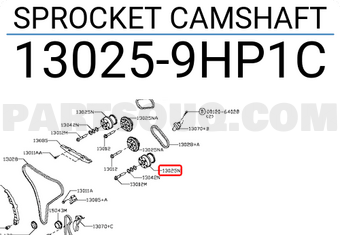 Nissan 130259HP1C SPROCKET CAMSHAFT