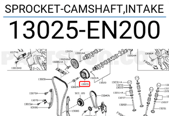 Nissan 13025EN200 SPROCKET-CAMSHAFT,INTAKE