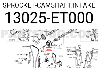 Nissan 13025ET000 SPROCKET-CAMSHAFT,INTAKE