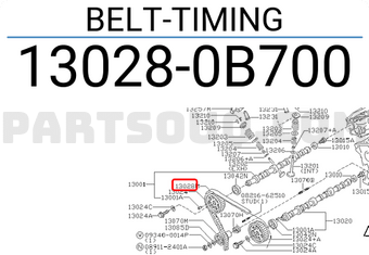 Nissan 130280B700 BELT-TIMING