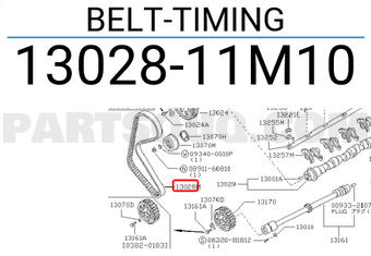 Nissan 1302811M10 BELT-TIMING