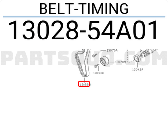 Nissan 1302854A01 BELT-TIMING