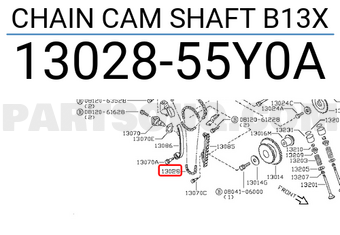 Nissan 1302855Y0A CHAIN CAM SHAFT B13X