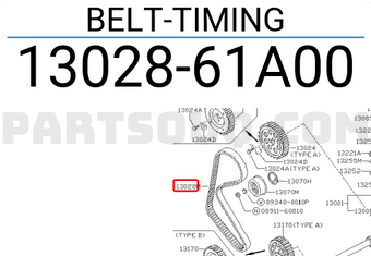 Nissan 1302861A00 BELT-TIMING