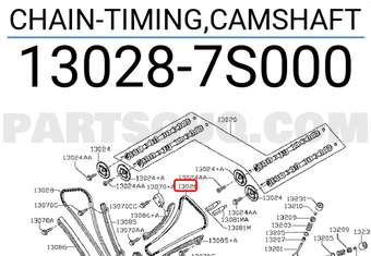 Nissan 130287S000 CHAIN-TIMING,CAMSHAFT