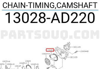 Nissan 13028AD220 CHAIN-TIMING,CAMSHAFT