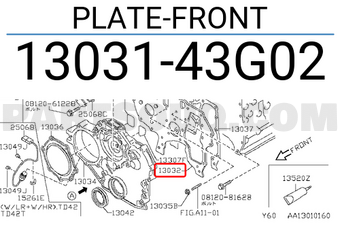 Nissan 1303143G02 PLATE-FRONT