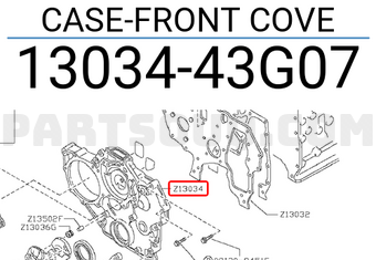 Nissan 1303443G07 CASE-FRONT COVE