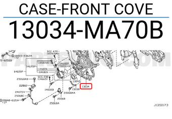 Nissan 13034MA70B CASE-FRONT COVE
