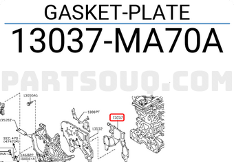 Nissan 13037MA70A GASKET-PLATE