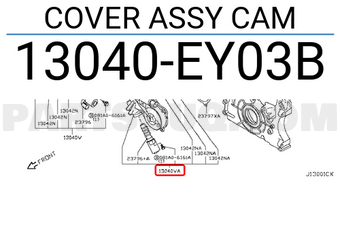 Nissan 13040EY03B COVER ASSY CAM