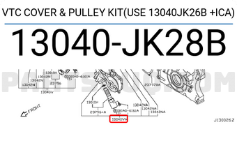 Nissan 13040JK28B VTC COVER & PULLEY KIT(USE 13040JK26B +ICA)