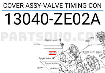 Nissan 13040ZE02A COVER ASSY-VALVE TIMING CON