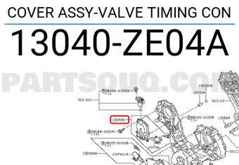 Nissan 13040ZE04A COVER ASSY-VALVE TIMING CON