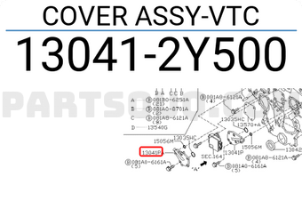 Nissan 130412Y500 COVER ASSY-VTC