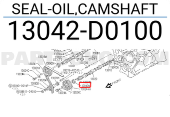Nissan 13042D0100 SEAL-OIL,CAMSHAFT