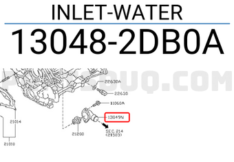Nissan 130482DB0A INLET-WATER