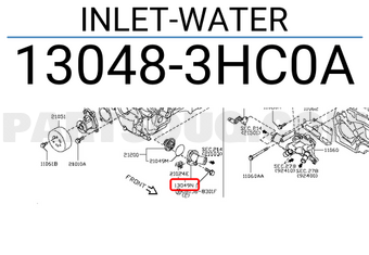 Nissan 130483HC0A INLET-WATER