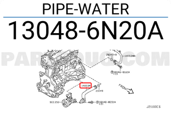Nissan 130486N20A PIPE-WATER