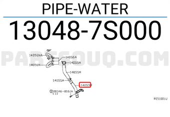 Nissan 130487S000 PIPE-WATER
