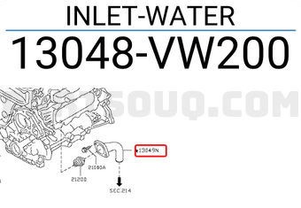 Nissan 13048VW200 INLET-WATER