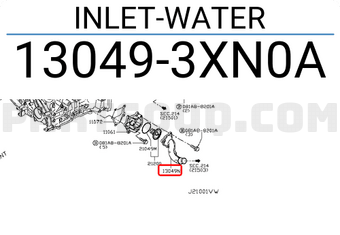 Nissan 130493XN0A INLET-WATER