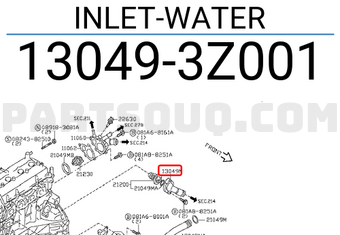 Nissan 130493Z001 INLET-WATER