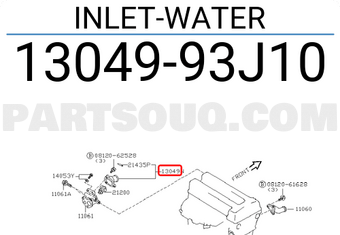 Nissan 1304993J10 INLET-WATER