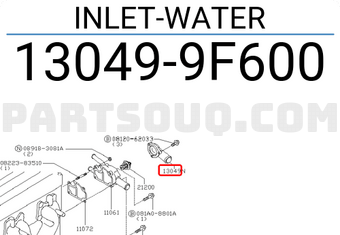 Nissan 130499F600 INLET-WATER