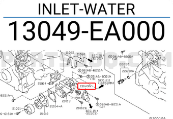 Nissan 13049EA000 INLET-WATER