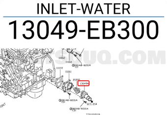 Nissan 13049EB300 INLET-WATER