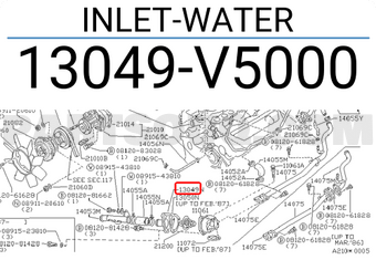 Nissan 13049V5000 INLET-WATER