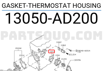Nissan 13050AD200 GASKET-THERMOSTAT HOUSING