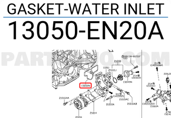 Nissan 13050EN20A GASKET-WATER INLET