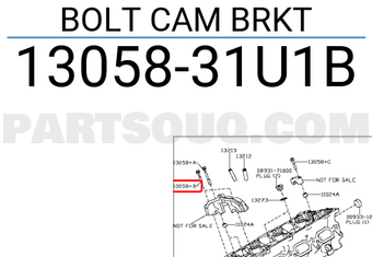 Nissan 1305831U1B BOLT CAM BRKT