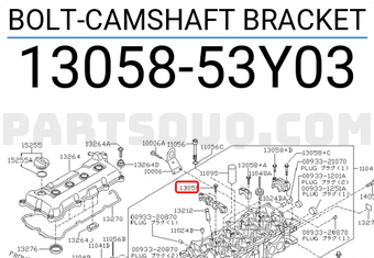 Nissan 1305853Y03 BOLT-CAMSHAFT BRACKET