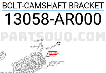 Nissan 13058AR000 BOLT-CAMSHAFT BRACKET