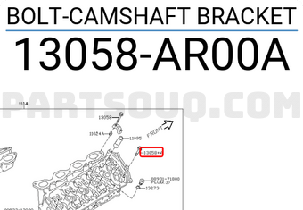 Nissan 13058AR00A BOLT-CAMSHAFT BRACKET