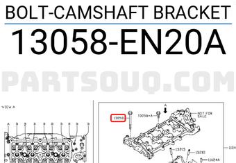 Nissan 13058EN20A BOLT-CAMSHAFT BRACKET