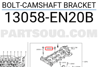 Nissan 13058EN20B BOLT-CAMSHAFT BRACKET