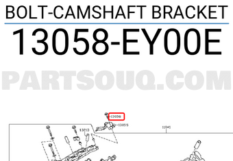 Nissan 13058EY00E BOLT-CAMSHAFT BRACKET